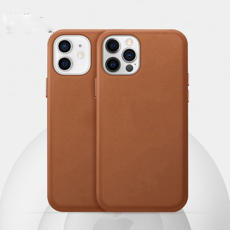 Funda Protectora de Cuero Magnética para iPhone 12