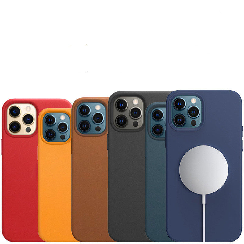 Funda Protectora de Cuero Magnética para iPhone 12