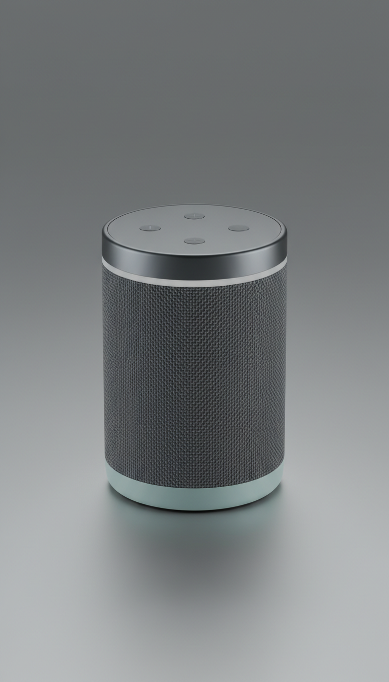 Altavoz inteligente compacto de aluminio anodizado