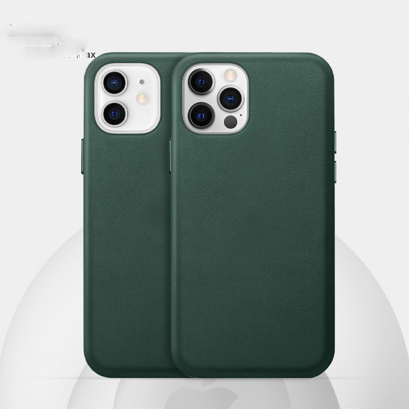 Funda Protectora de Cuero Magnética para iPhone 12