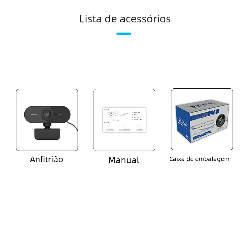 Cámara Web USB 2K HD para Reuniones en Línea y Streaming