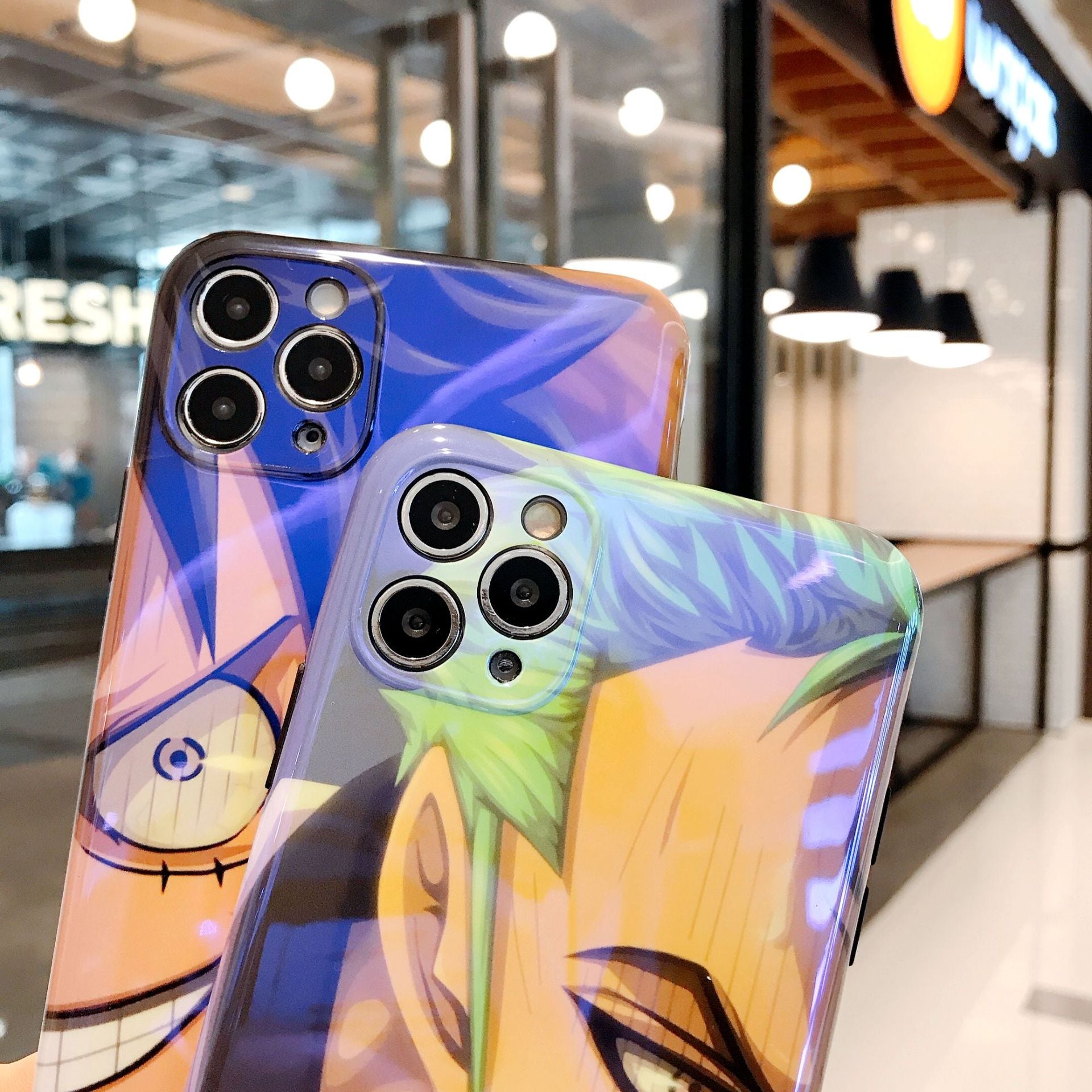 Funda para iPhone 13 Pro, 12, 11 con diseño de Luffy & Zoro